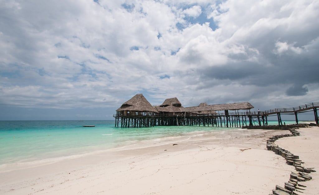Kendwa beach in Zanzibar.