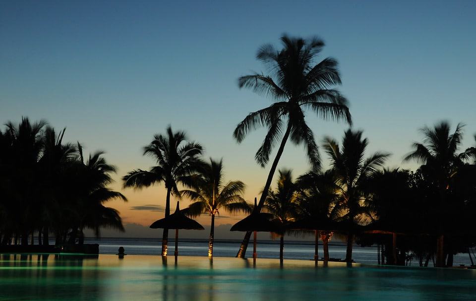 Night time in Mauritius