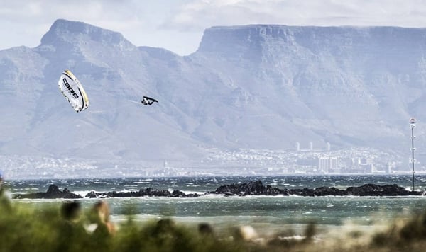 Big Bay beach is home to the local surfing and kite surfing scene with epic waves year-round