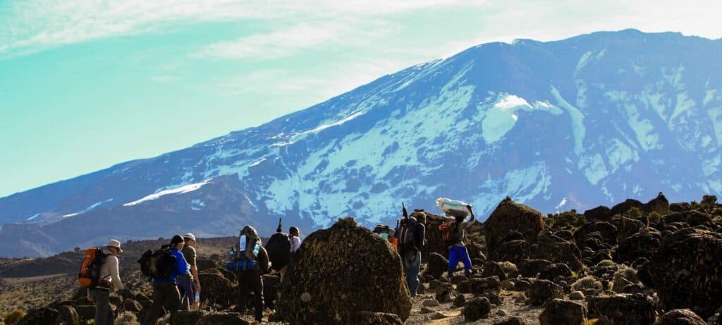 Climbing Mount Kilimanjaro.