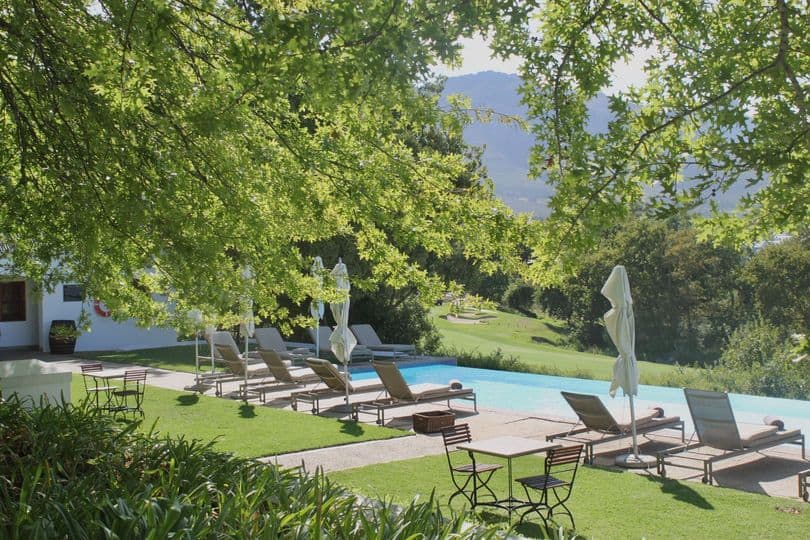 Pool area at De Zalze Lodge