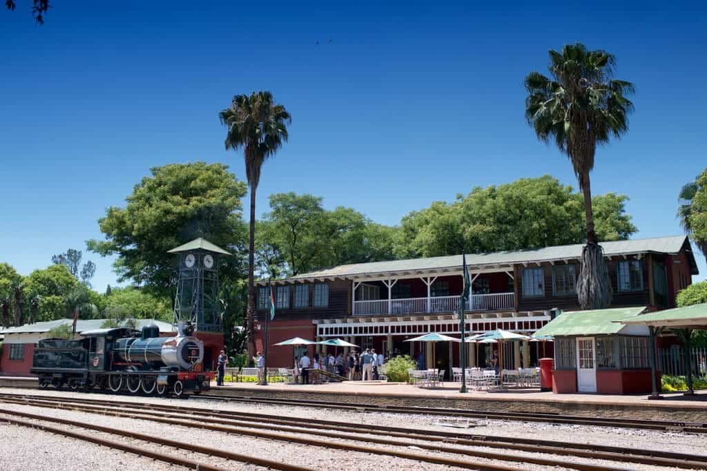 People at the Rovos Rail Train Station