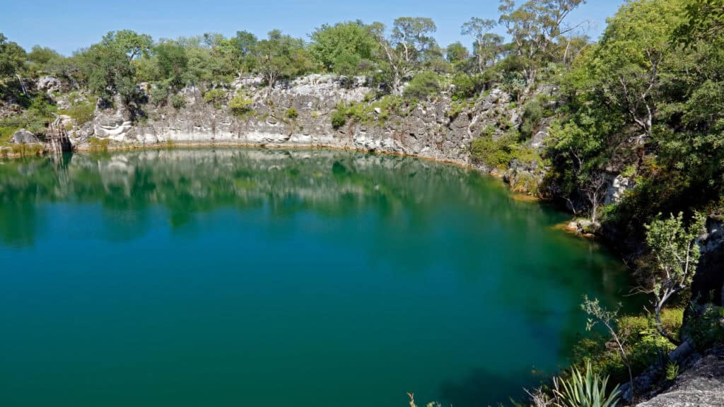 Lake Otjikoto in Namibia.