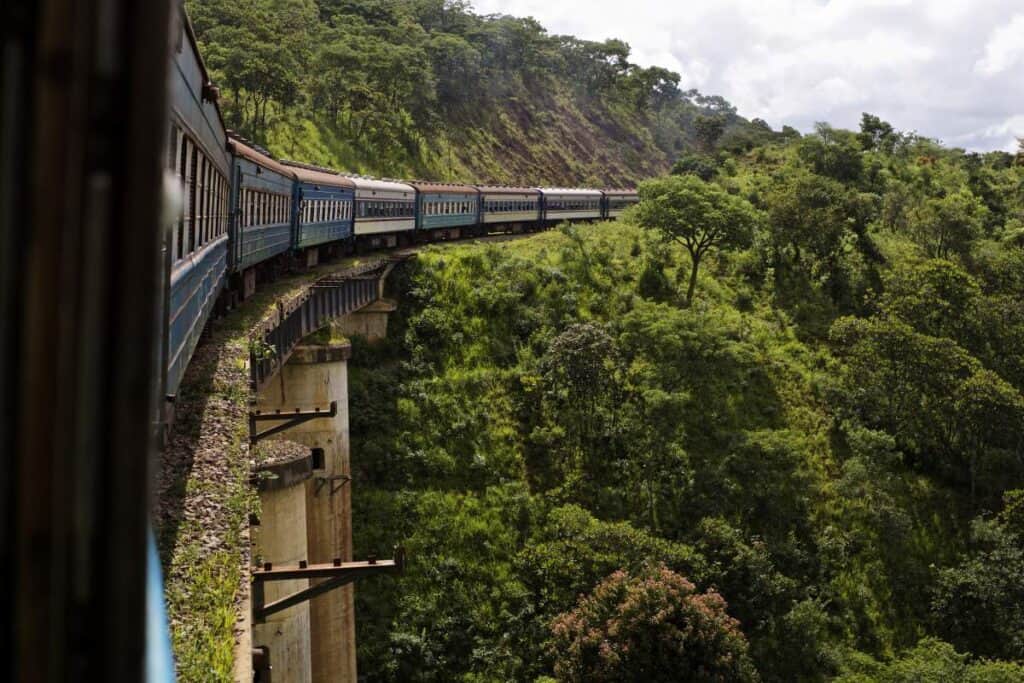 A train in Zambia.