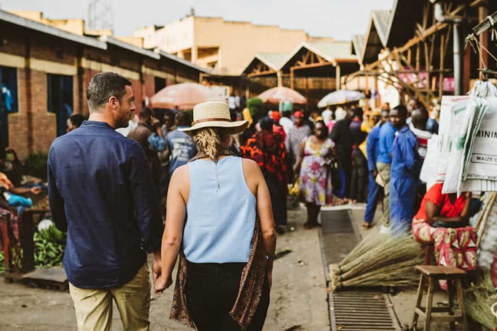 Walk through a market in Rwanda. Photo: Singita