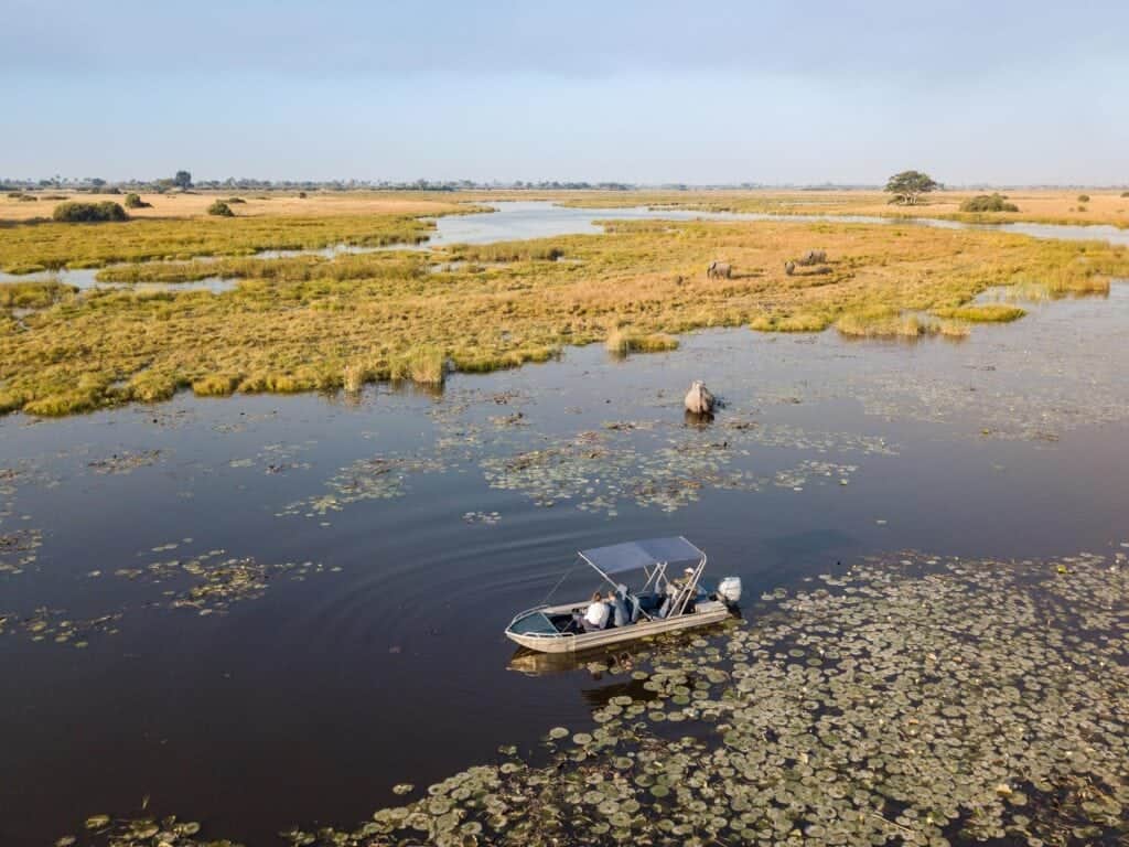 Water Boat Activities in Botswana | Photo credits: Great Plains Botswana