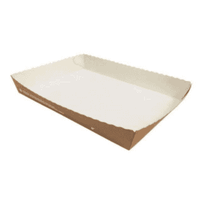 Piattini cartoncino avana e PLA