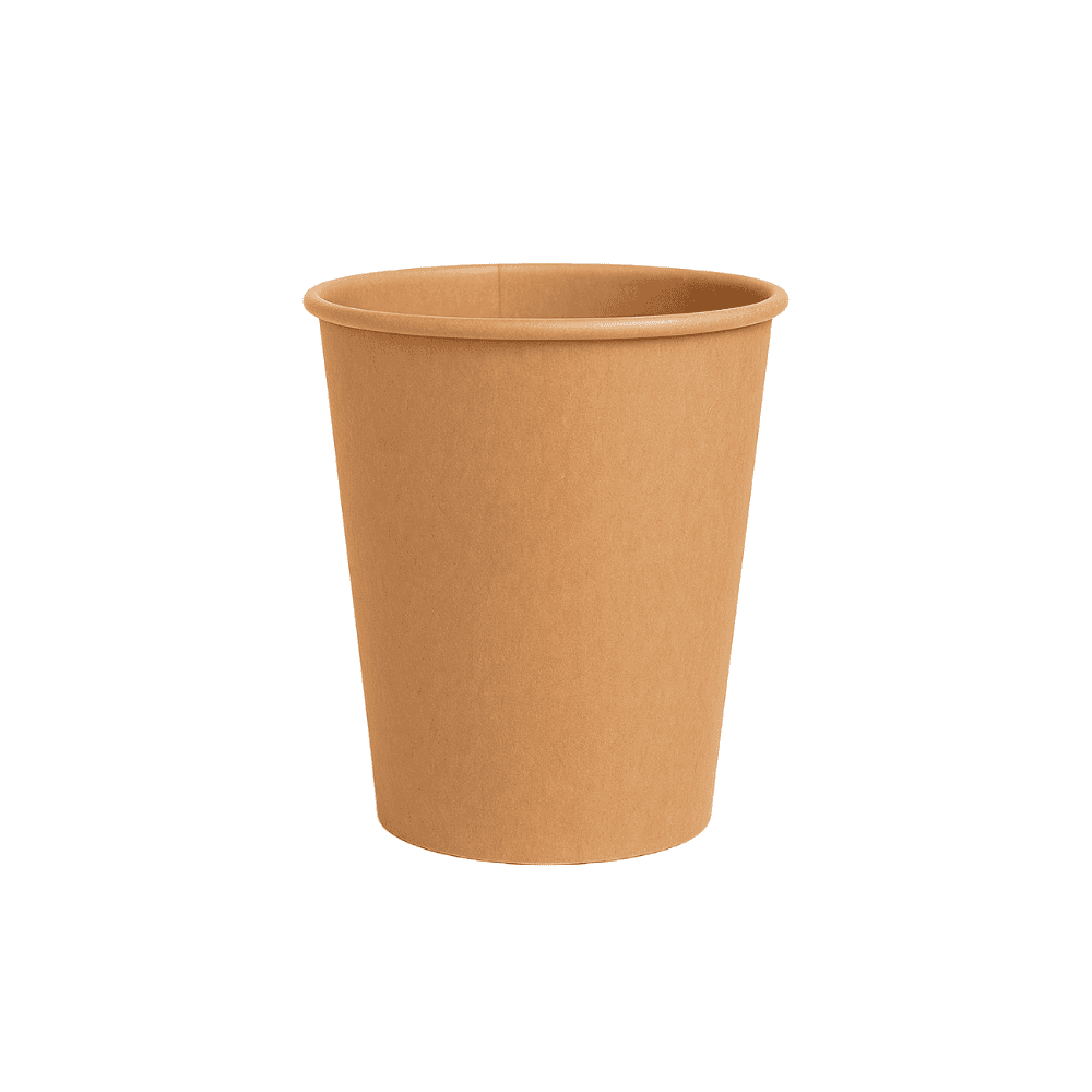 Bicchieri carta compostabili avana 290 ml per bevande calde, confezione da 100 pezzi.