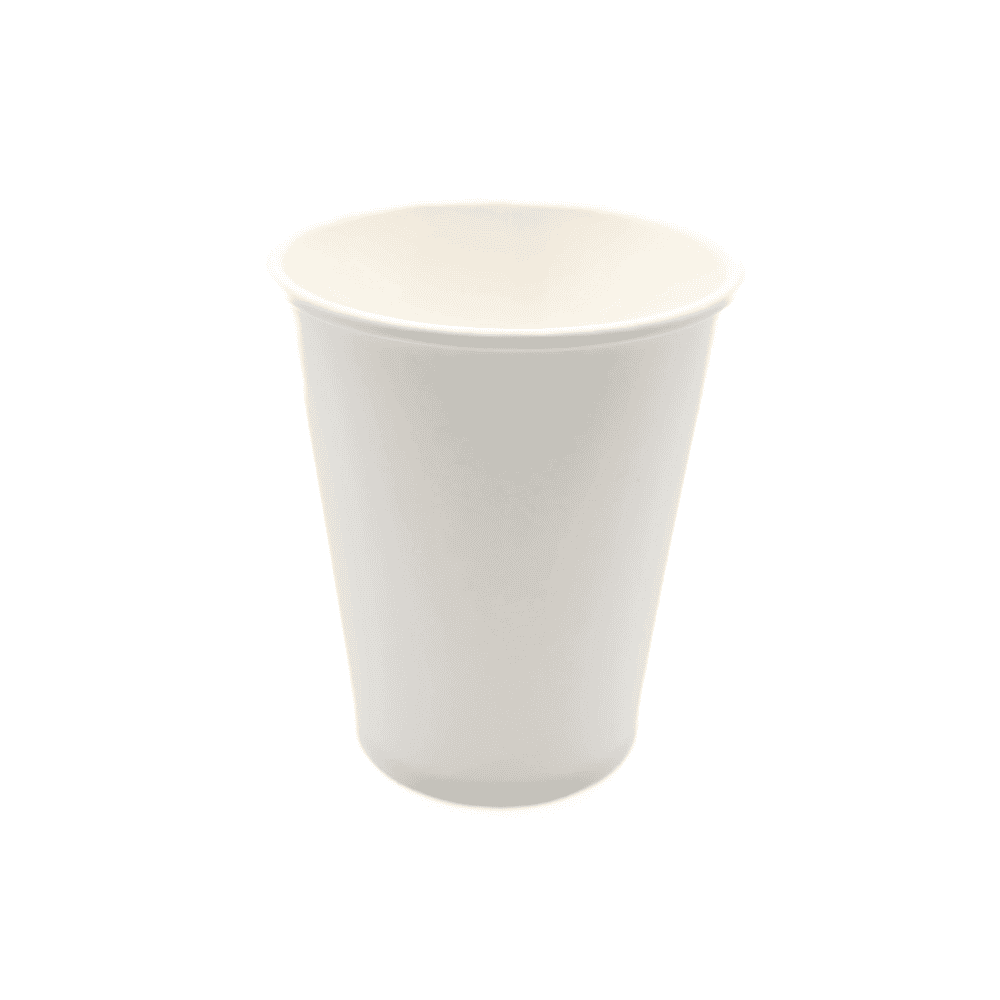 Bicchieri di carta bianchi e pla 240 ml (8 oz)100 pz compostabili