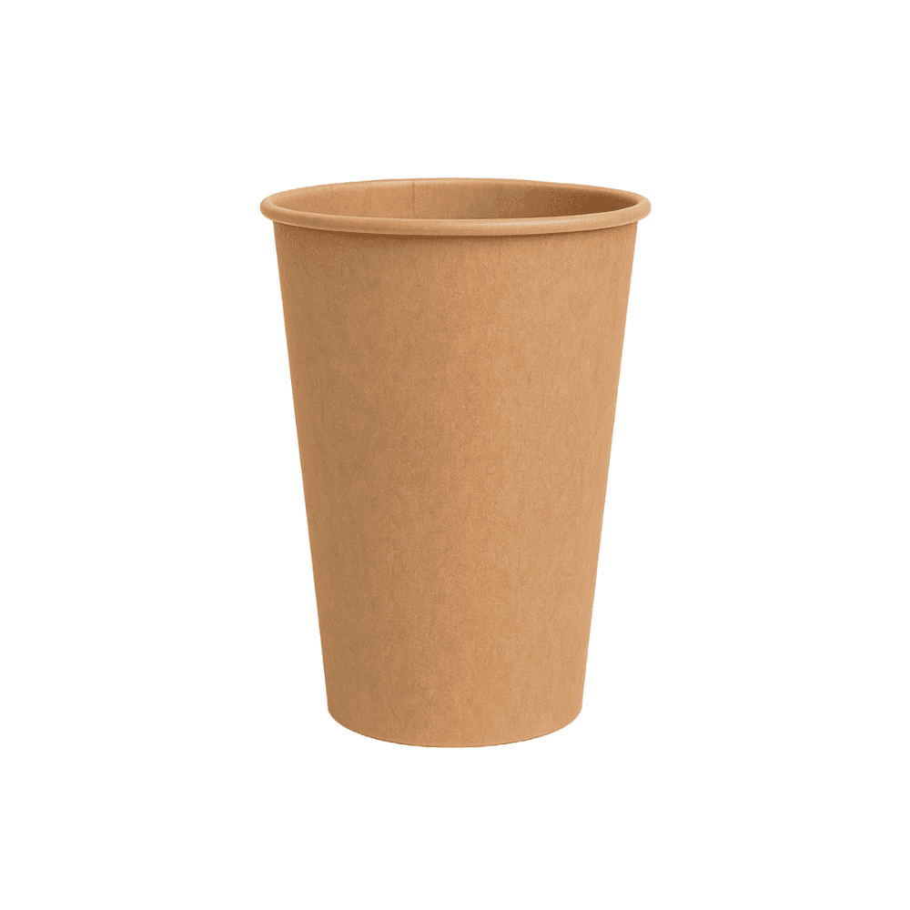Bicchieri carta bio avana 430ml, confezione 100 pezzi.