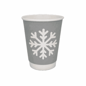 Bicchieri termici natalizi da 430 ml con doppia parete in cartoncino compostabile