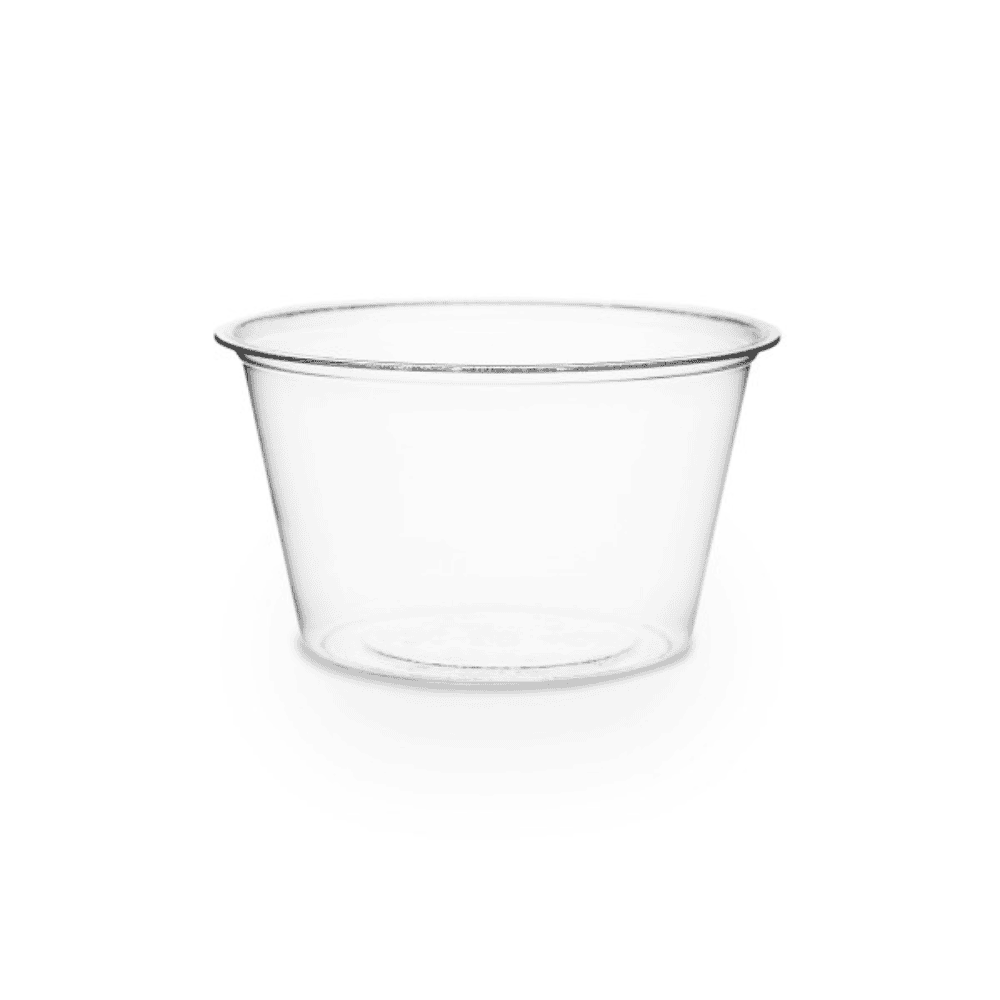 Verres à café et à dégustation de 90 ml en bioplastique transparent et compostable