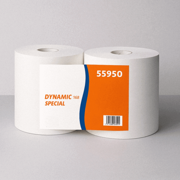 Bobine di carta assorbente in carta riciclata 168 m, confezione da 2 pz