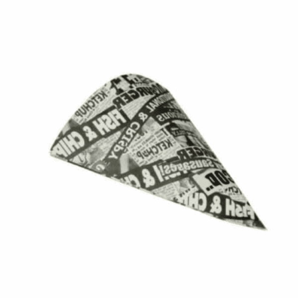 Cono per fritture carta Notes antiunto 1000 pz