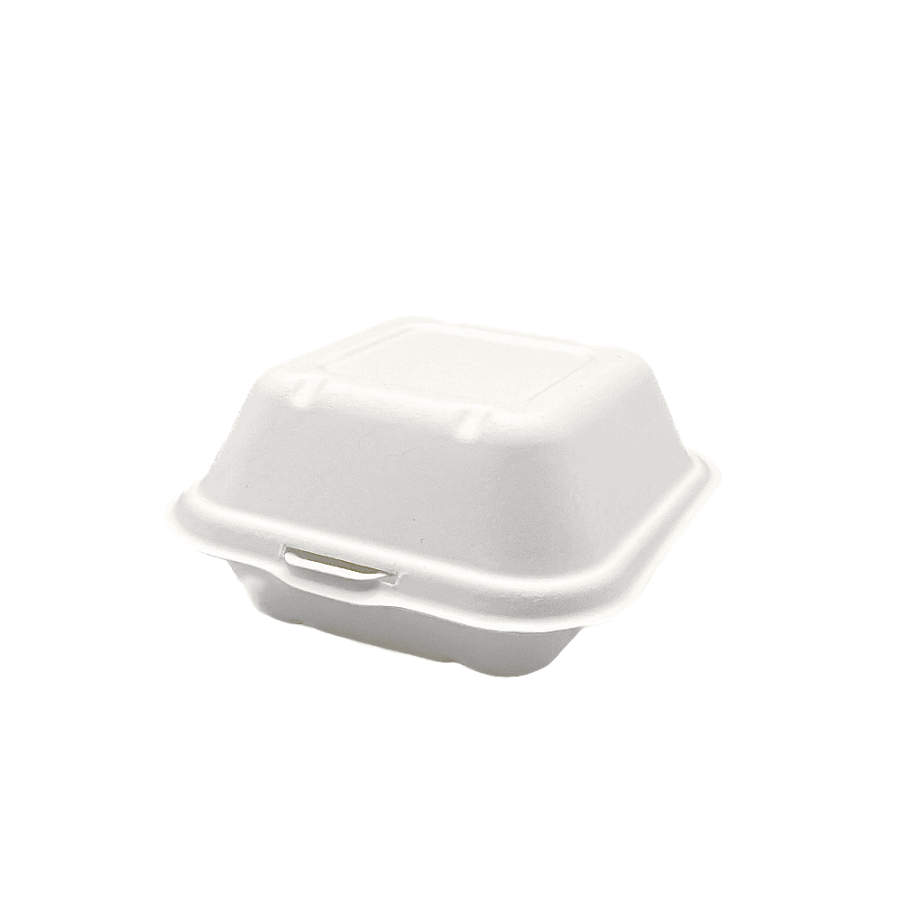 Contenitori asporto compostabili 12x12 cm in cellulosa e PLA - confezione da 125 pezzi.