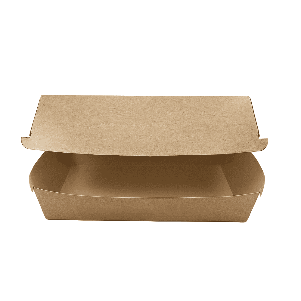 Contenitore hamburger asporto kraft 650ml biodegradabile e compostabile
