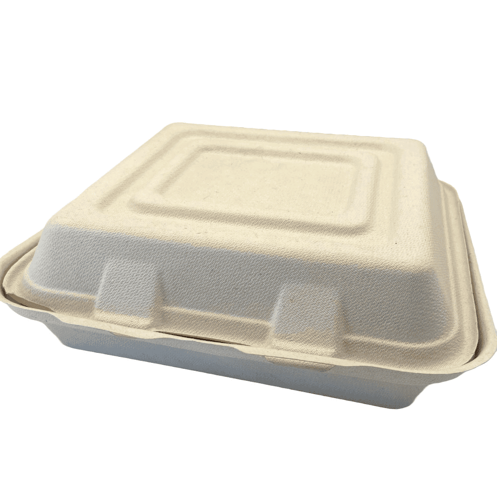Contenitori tre scomparti asporto alimenti avana