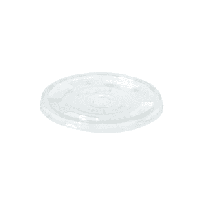 Coperchio compostabile in PLA con taglio a X per bicchieri da 200 e 300 ml – confezione da 100 pezzi