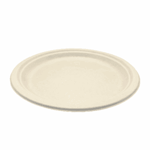 Piatti avana compostabili in polpa di cellulosa e PLA, diametro 30 cm, confezione da 100 pezzi.