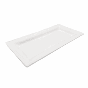 Piatti rettangolari compostabili 26x13 cm - confezione da 100 pezzi.