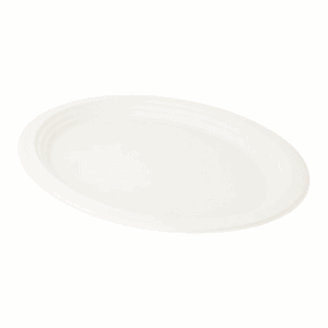 Piatti ovali compostabili 31x25 cm, perfetti per eventi e catering eco-friendly.