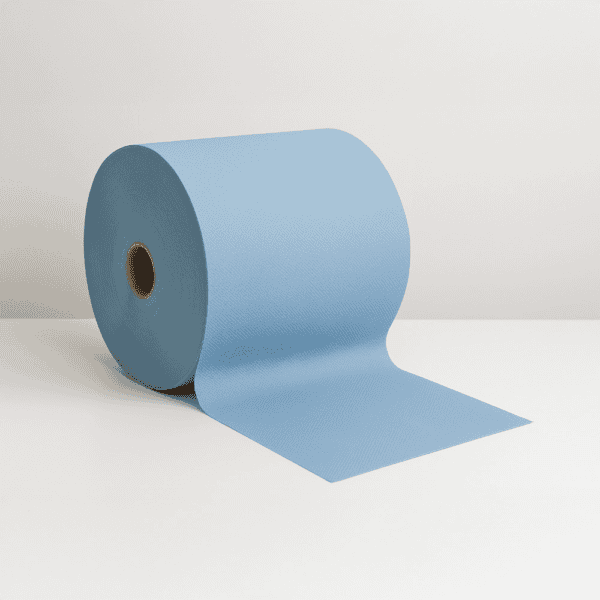 Rotoli carta blu goffrata per uso alimentare, 400 strappi per rotolo