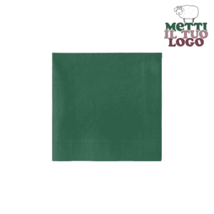Tovaglioli ovatta Verde 25x25cm personalizzati