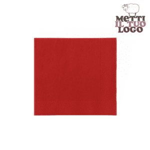 Tovagliolini bar personalizzati rossi 25x25 cm 2 veli