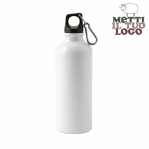 Bottiglia alluminio 750ml bianca personalizzabile ecologica