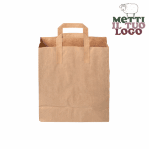 Shoppers carta avana riciclata 26+14x32 cm
