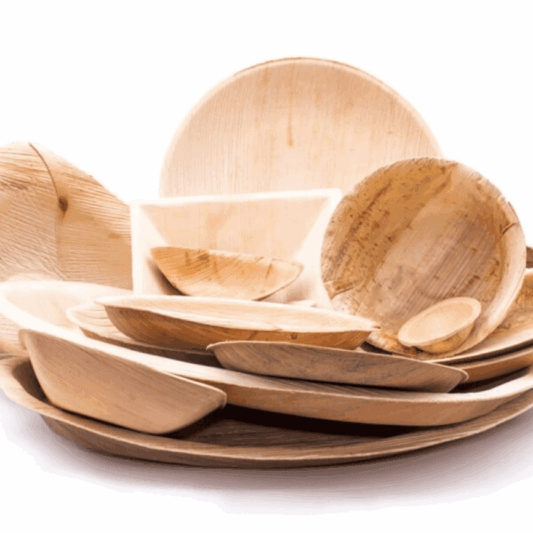Assiette sans plastique, fabriquée à partir de ressources végétales, 26 cm.
