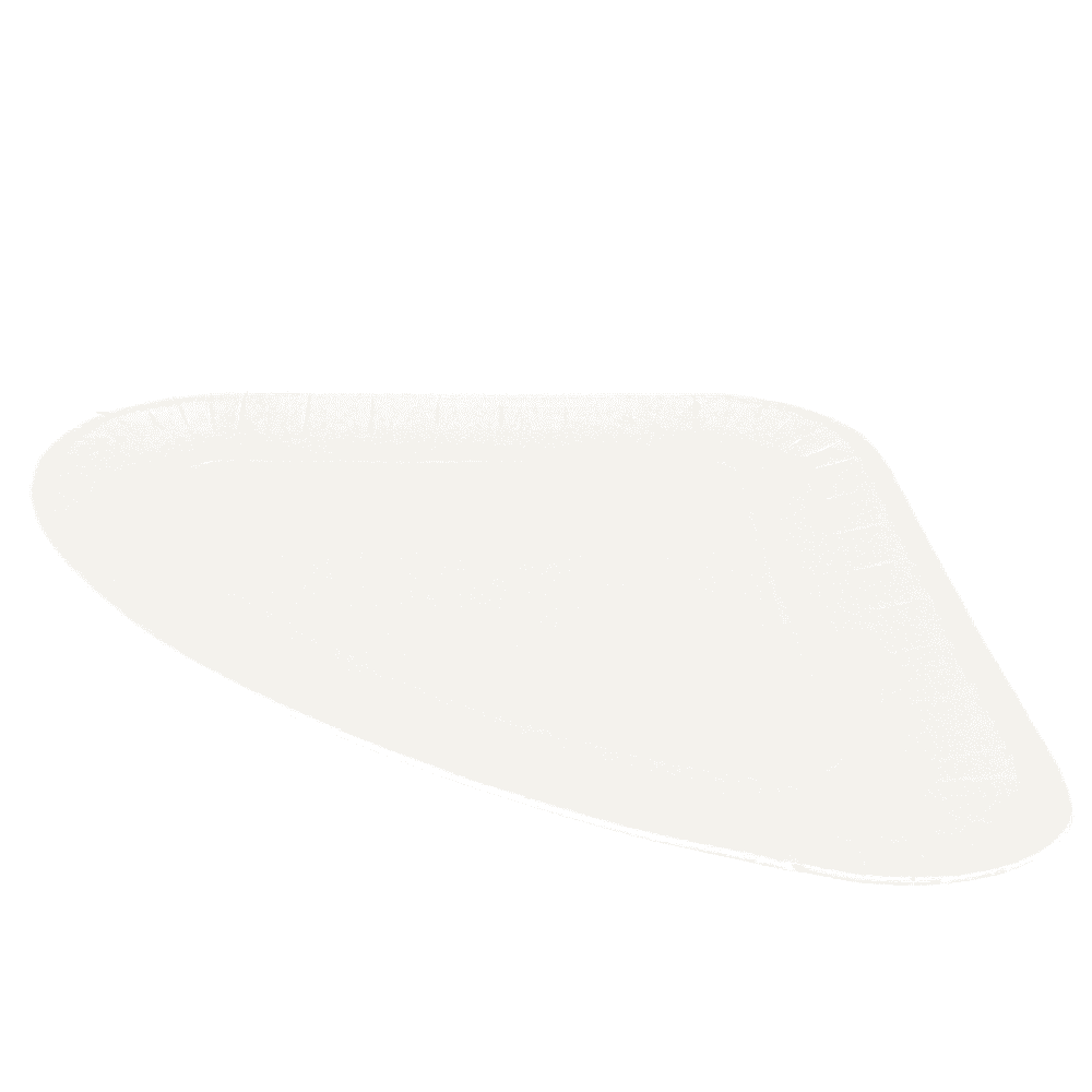 Assiettes à pizza triangulaires en carton et biocomposées, lot de 100, compostables.