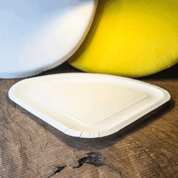 Supports à pizza écologiques triangulaires en carton biodégradable, certifiés UNI EN 13432.