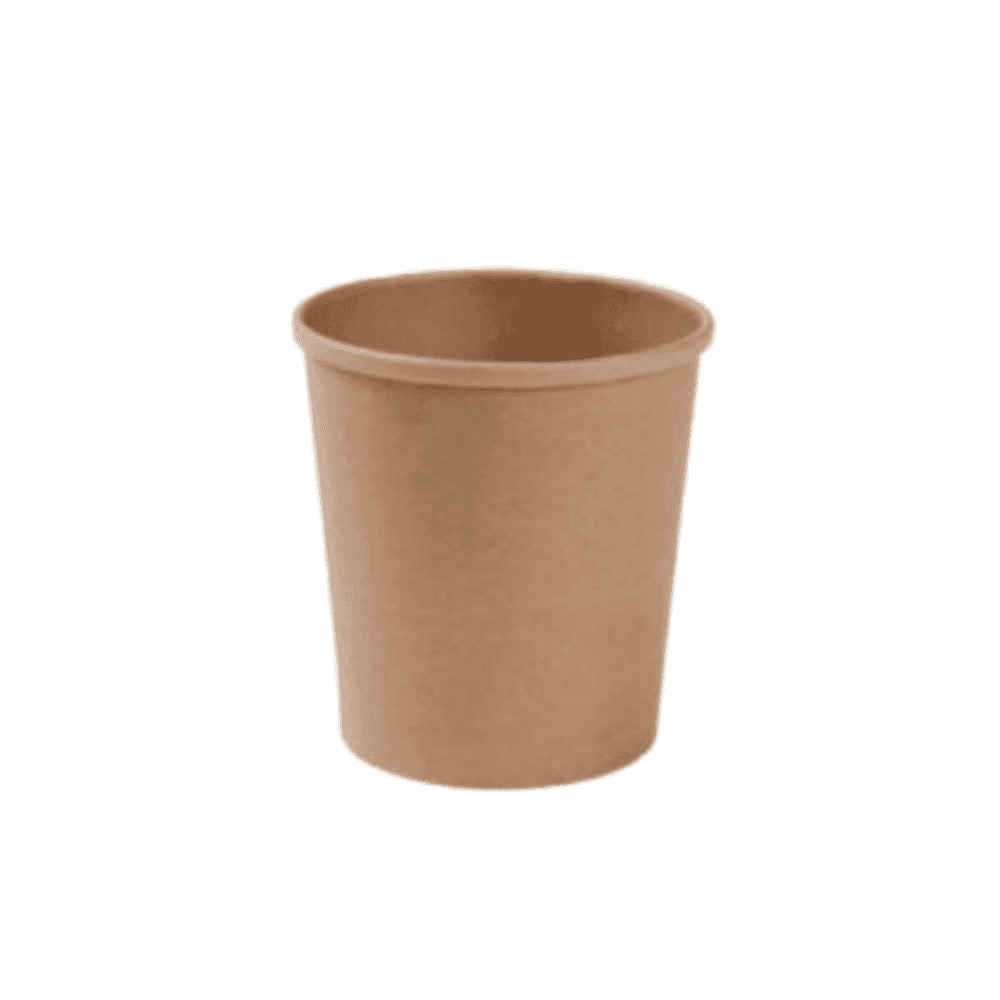Assiettes creuses Havana en Kraft et PLA 600 ml, 100 pcs, compostables et biodégradables.