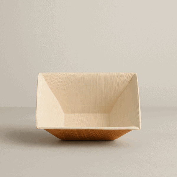 Assiettes creuses carrées en feuilles de palmier 16x16 cm 25 pcs – Image 3