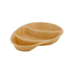 Assiettes réutilisables 3 compartiments sable écologique 15 pcs.