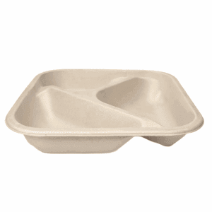 Bacs à pulpe 3 compartiments biodégradables - Lot de 100