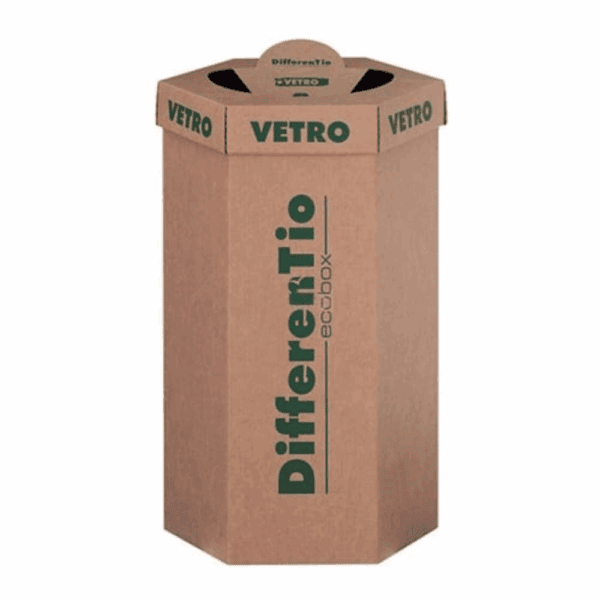 Bac de recyclage verre 95 litres pour collecte sélective.