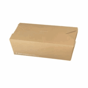 Boîte alimentaire en carton kraft avec PLA 1000 ml, compostable.