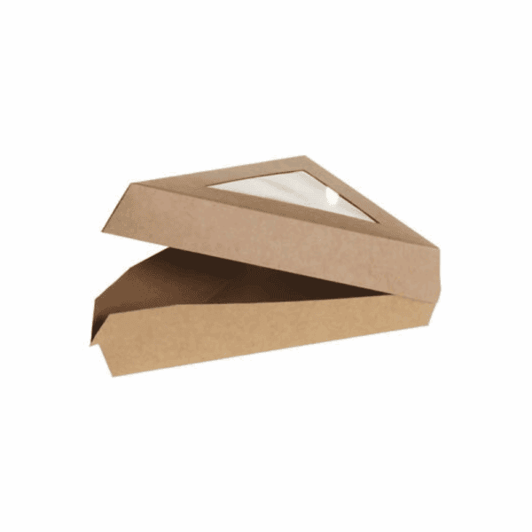 Emballage gâteau triangulaire écologique fenêtre dimensions