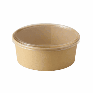 Bols à salade poke compostables avec couvercle 1200 ml, 100 pcs, certifiés sans plastique, biodégradables et imperméables.