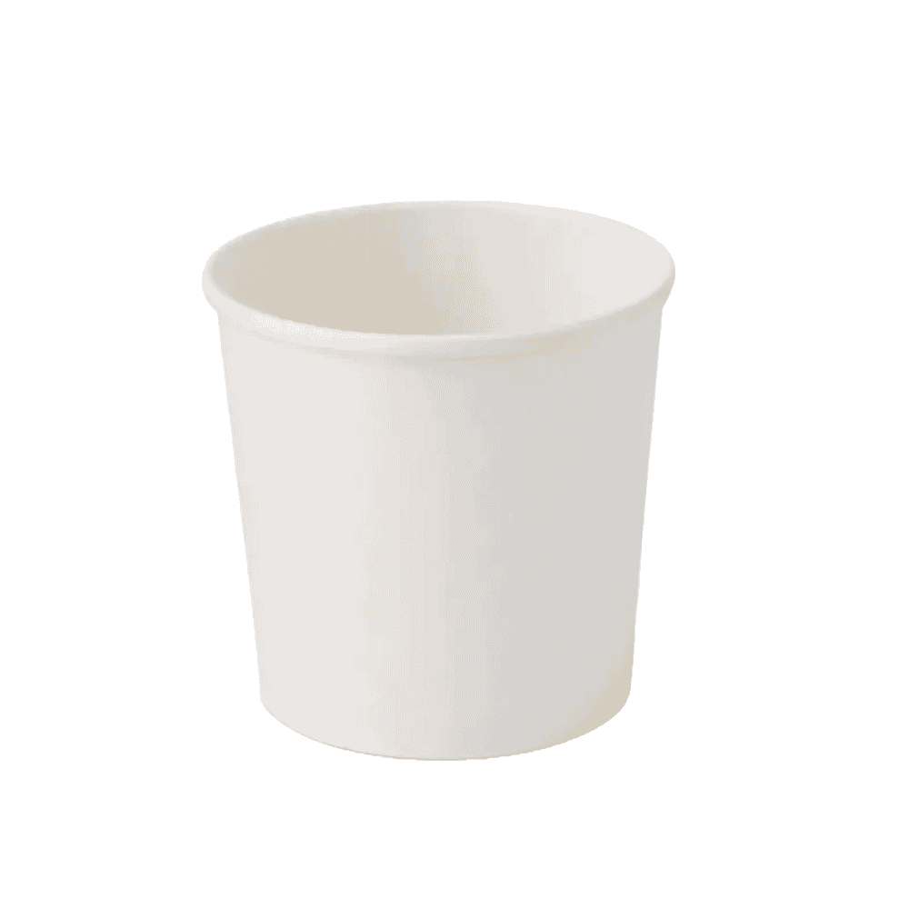 Bol jetable blanche 700 ml en carton avec revêtement PLA – vue du produit