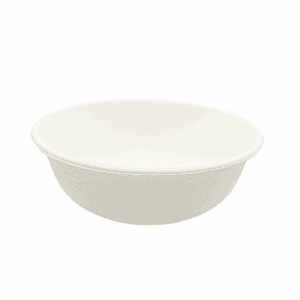 Bols à soupe jetables blancs 850 ml en cellulose Popla et PLA, lot de 100, compostables.