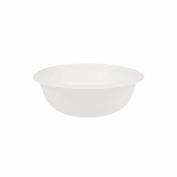 Bols compostables blancs 1200 ml en pulpe, lot de 50.