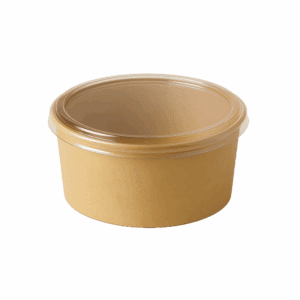 Couvercle et saladier jetable poke take-away 400 ml eco-friendly, 100 pcs, compostables et biodégradables.