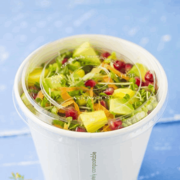 Couvercle pour bols à soupe de 350 ml, 470 ml, 700 ml et 950 ml, certifié compostable, 100 pcs.