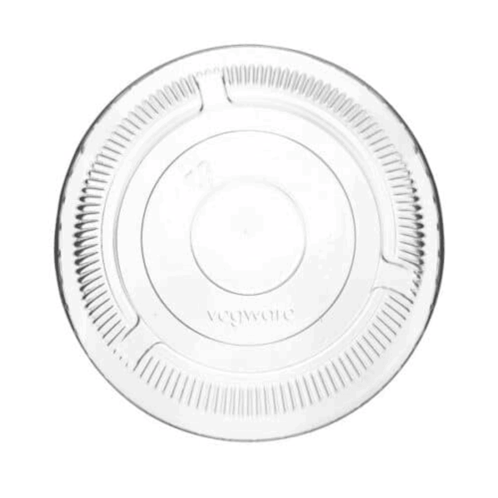 Couvercle transparent pour récipients PLA 236-470 ml, 100 pcs, compostable et biodégradable.