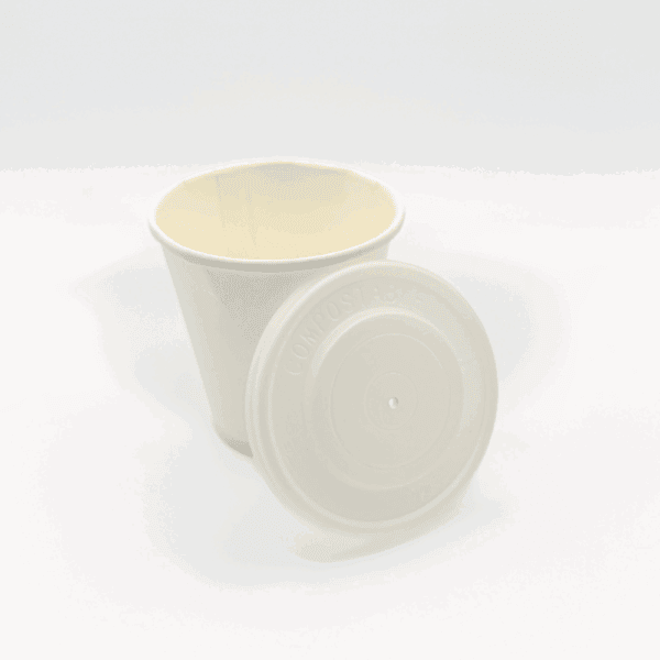 Couvercles bioplastique écologiques pour tasses café 12cl - Vendu par 100