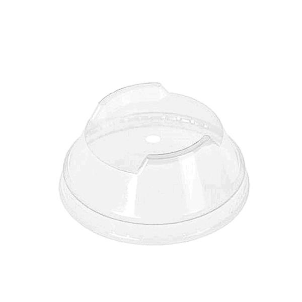Couvercles dôme PLA biodégradables pour verres 200-300ml (lot de 100)