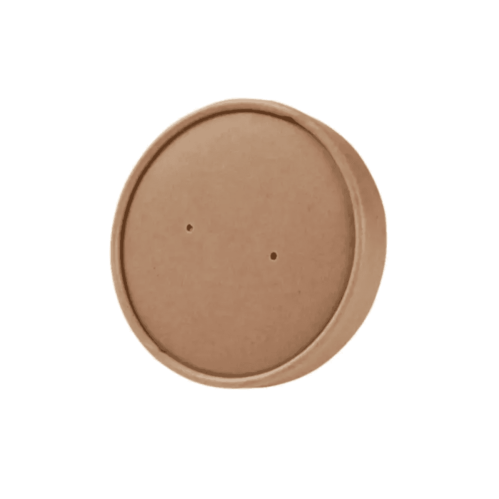 Couvercles pour bols en carton de 200 ml, 100 pcs, compostables et biodégradables.